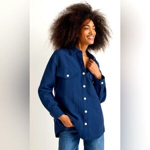 Madewell Womens Blue Superoversized Shirt Jacket